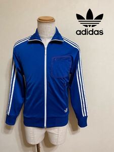 【良品】 adidas originals アディダス オリジナルス トラック トップ ジャケット ジャージ ビッグロゴ トップス サイズS 長袖 青 M33825