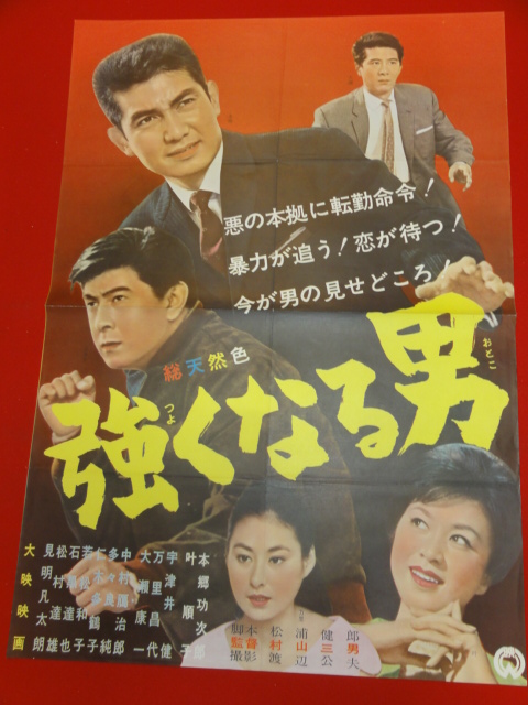 ub42813『荒原の掠奪者』B2判新東宝ポスター 宇津井健 万里昌代 松原