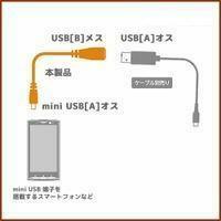 タブレッド/スマホ用 miniUSB(オス)-USB(メス) 変換OTGケーブル_画像3