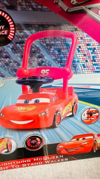 子供用スライド車 キャラクターディズニー歩行補助車かっこいい　ミュートタイヤ付き