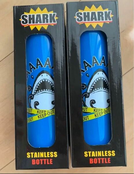 保温・保冷ステンレスボトル　サメ柄　お得意２点セット　 水筒 ステンレス製 ステンレスボトル