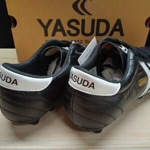 ヤスダ YASUDA サッカーシューズ スパイク 固定式 Ligaresga Pro YSD-F20.001 BLACK／WHT 26,0cm カンガルー皮 黒ソールの画像4