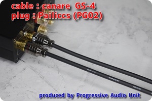 □□ Canare GS-4＋RCA Gp_plug（PG02）/0.30m×2本