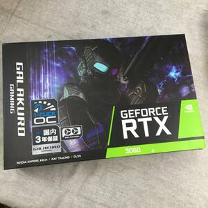現状品　玄人志向 NVIDIA GeForce RTX3060搭載 グラフィックボード GDDR6 12GB GALAKURO GAMINGシリーズ GG-RTX3060-E12GB/OC/DF