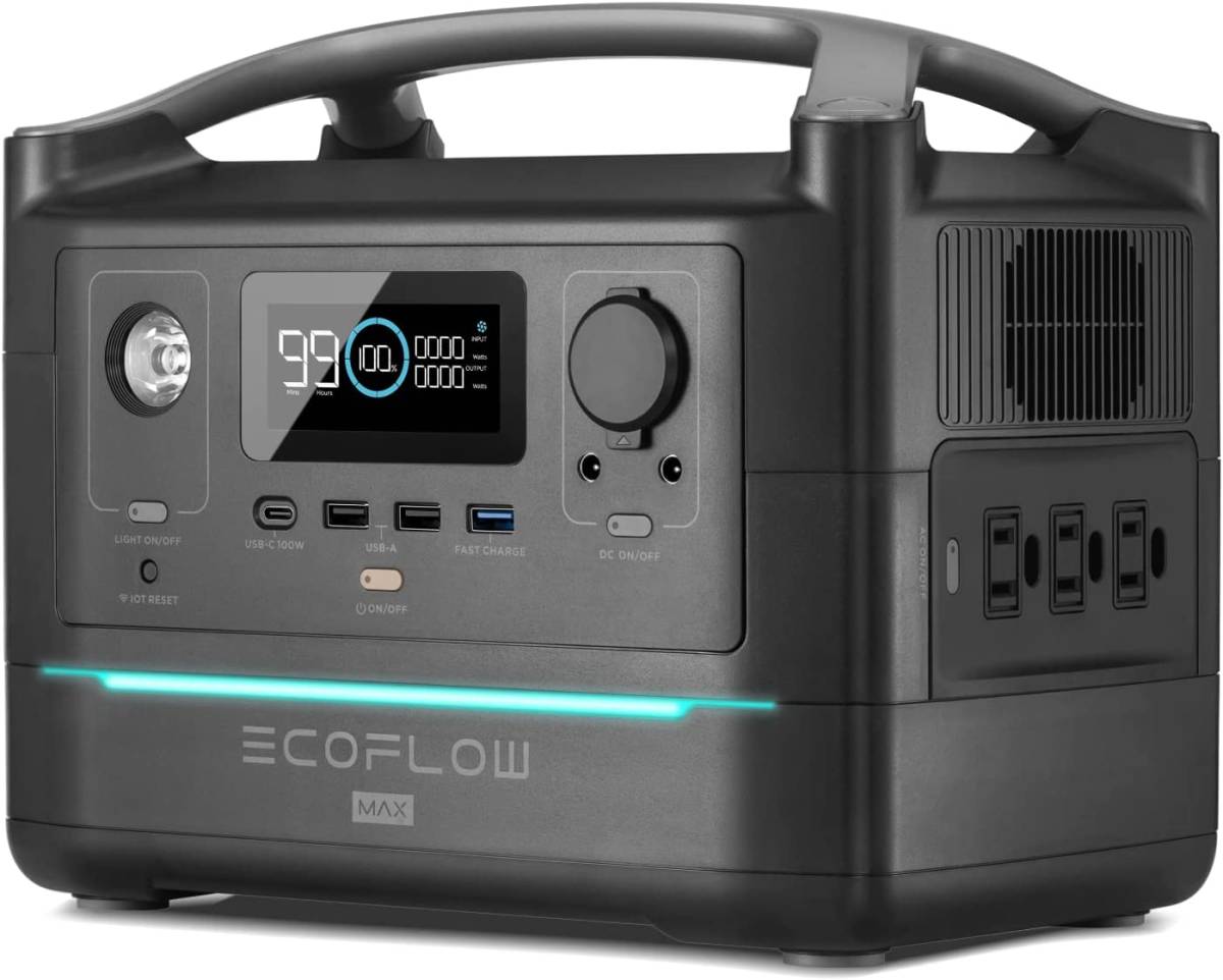 ポータブル電源ecoflow riverエコフロ600W288Wh新品未開封品-