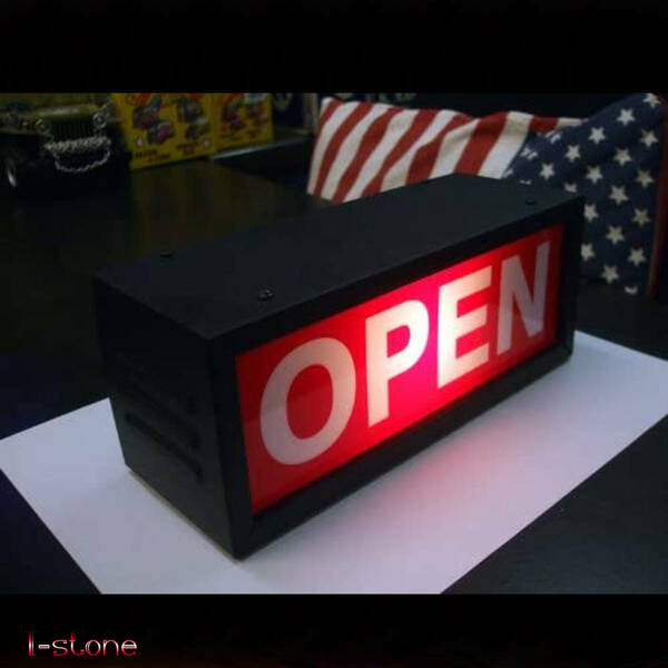 ネオンサイン BOX型 看板 OPEN アメリカンスタイル お洒落 レトロ インテリア 取付簡単 ルームデコレーション ナイトライト 雰囲気作り