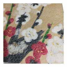 ◆中古品◆小原工芸紙 山内一生 紅白梅 梅の花 和紙工芸 ちぎり絵 額 美術品 インテリア D36167NL_画像3