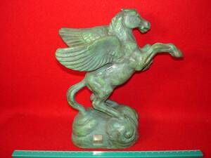 *[ excellent article .]* Yoshida .. heaven horse . empty . image replica Pegasus iron horse image ornament stone chip horse objet d'art relief interior better fortune ... luck .. thing rare article 