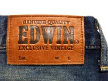 日本製　EDWIN　エドウィン　デニムパンツXV　裾上げ無し　サイズ32（W実寸約88cm）　※実寸W34相当　　(出品番号883)_画像8