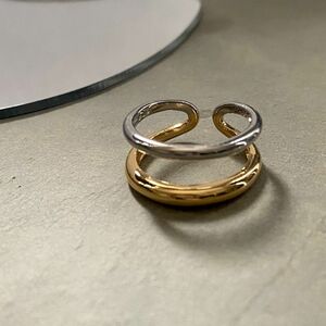 Contrast double line ring No.1016