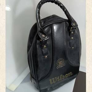 鞄 ◆ Wilson ◆ ボストンバッグ & シューズBag 2点セット BLACK x ゴールド スポーツばっぐ レザー ◆ ウイルソン ◆ メンズ カバンの画像8