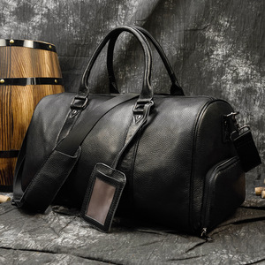  дорожная сумка сумка "Boston bag" натуральная кожа мужской сумка большая вместимость кожа телячья кожа путешествие сумка Golf сумка командировка черный 