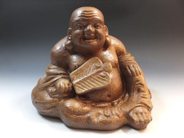 古備前 置物 備前焼 七福神 布袋尊 仏像 縁起物 時代 布袋 布袋様 備前 布袋さん cnema.fr
