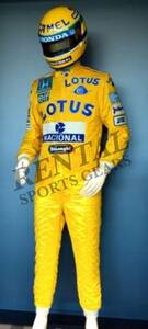  abroad high quality postage included i-ll ton * Senna Ayrton Senna LOTUS F1 racing suit size all sorts replica custom correspondence 