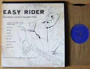 10インチ BLUES LP ■Leadbelly / Easy Rider: Leadbelly Legacy Volume Four [ US Folkways FA 2034 ]'62 Reissue DG　with insert