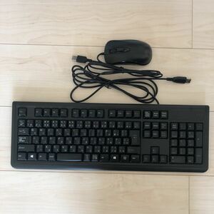 ★【FRONTIER】 純正 USBキーボードK2802B 3/ 黒 ★ USB光学式マウス MS209B2/ 黒★ 中古