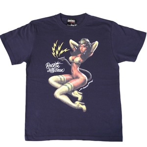 Mサイズ ロッキンジェリービーン Devil Girl of Avengers Tシャツ ネイビー色 RockinJerryBean EROSTIKA