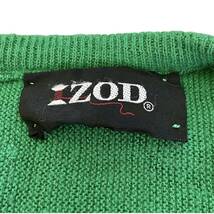 80s 90s IZOD LACOSTE セーター グリーン アイゾッド ラコステ ワニ アクリル ニット USA ヴィンテージ_画像4