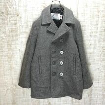 90's SCHOTT ショット ピーコート 黒系 古着 20 グレー メンズ レディース おしゃれ ゆるだぼ 01245_画像2