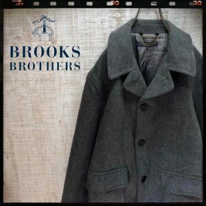 Brooks Brothers шерстяное пальто серый серия б/у одежда серый мужской женский модный ....21406