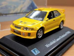 ★三菱 ランサー レボリューション Ⅵ（第6世代）WRC 黄 1/72 ホンウェル ミニカー フィギュア 即決 送料込み USED