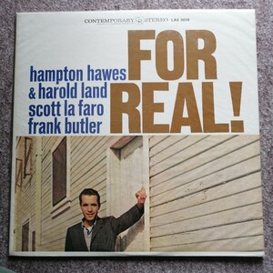 LPレコード　HAMPTON HAWES/ハンプトン・ホーズ★FOR REAL !/フォー・リアル★国内盤　未使用に近い美品