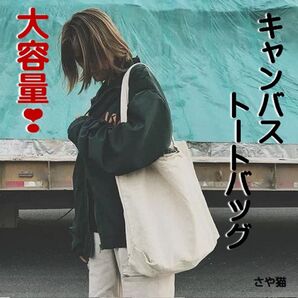 大人気 トートバッグ 大容量 A4サイズ収納 キャンパス ショルダー 布 軽い