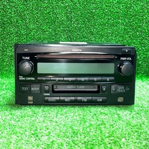 トヨタ　純正　CD　MD　プレイヤー　86120-52210　オーディオ　カーステ　現状品