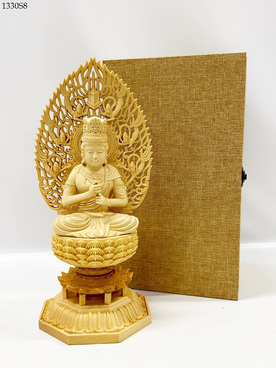 冬の華 古い仏像 光背あり【状態注意:説明文を熟読して下さい