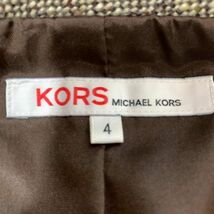 マイケルコース ツイード カジュアルジャケット ブラウン MICHAEL KORS カジュアルコート ポケット付き 裏地付き セレモニー４ C4758_画像7