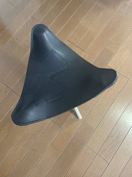 ⑤ ハンドメイド ハンティングチェア 三脚 ヌメ革 キャプテンスタッグ 手縫い レザークラフト