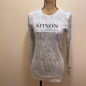 美品★KITSON★グレー★花柄★ボタニカル★トップス★S長袖Tシャツ カットソー 