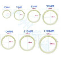 高輝度 COB 面発光 白 ホワイト 6000K LED イカリング カバー付 100mm 2個セット WD96-100_画像7