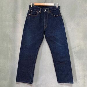 濃紺 WAREHOUSE Lot.1000 DEAD STOCK BLUE デッドストックブルー 革パッチ インディゴ ストレート デニムパンツ ジーンズ size.W31L34 本藍