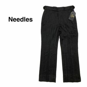 ☆美品 ニードルズ Needles サイドタブ ヘリンボーン トラウザー パンツ 黒 size S ニードルス エンジニアードガーメンツ フレアパンツ