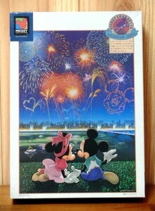 （中古）ディズニー 「恋のハートビート」 ミッキー＊ミニー 花火 ペーパーホログラム　ジグソーパズル　500ピース　テンヨー 