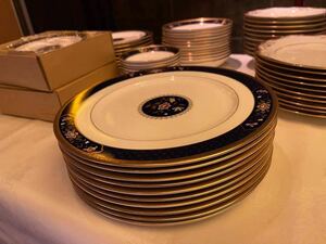 10 pieces set Nikko fine bo-n tea ina large plate dinner plate diameter 27cm