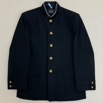 UT268-1 (中古) 福島県 郡山第七中学校 Bランク 男子学生服 上下セット /指定品/校章付/170A/W79/学ラン/ズボン/黒/冬服/冬用/制服/学生服/_画像2