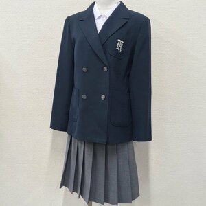 AT446 (中古) 栃木県 河内中学校(旧制服) 3点セット /6-/W69/ブレザー/吊りスカート/GREEN MATE/冬服/冬用/学生服/女子学生/卒業生品