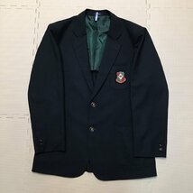 OT646 (中古) 栃木県 陽西中学校 男子学生服 3点セット /指定品/LL/W79/深緑/ブレザー/ズボン/ネクタイ/制服/中学校/高校/卒業生品_画像2