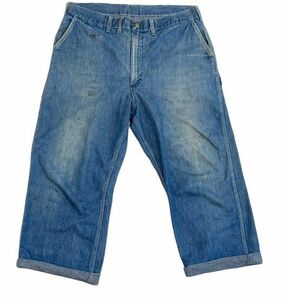 60's 米国製 オシュコシュ OSHKOSH B’GOSH ビンテージ デニム ペインターパンツ 極太 縦落ち 実寸W92L67 [ta-0655]