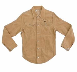 70's American made MADE IN USA Vintage ma- Berik MAVERICK corduroy shirt jacket beige lady's M [l-0576]