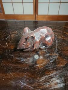 時代 鉄 鼠 彫刻