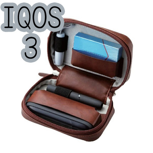  Elecom IQOS 3 для все в одном soft кожанный кейс Brown покрытие ощущение роскоши есть soft кожа Iqos IQOS3 128 анонимность 