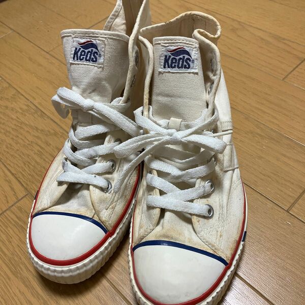 80年代〜90年代 keds ケッズ ビンテージ 昭和レトロ　ハイカット スニーカー used 25.0cm