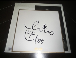  Takahashi Yukihiro /ONCE A FOOL LP autograph autograph square fancy cardboard attaching 