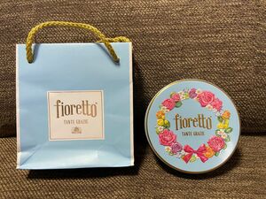 モロゾフ　フィオレット　空き缶　お菓子缶　紙袋付き