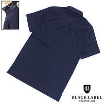 定価1.7万 L(3)新品ブラックレーベル クレストブリッジ Coolmaxクールマックス 前立てCBチェック 半袖ポロシャツ紺BLACK LABEL CRESTBRIDGE_画像3