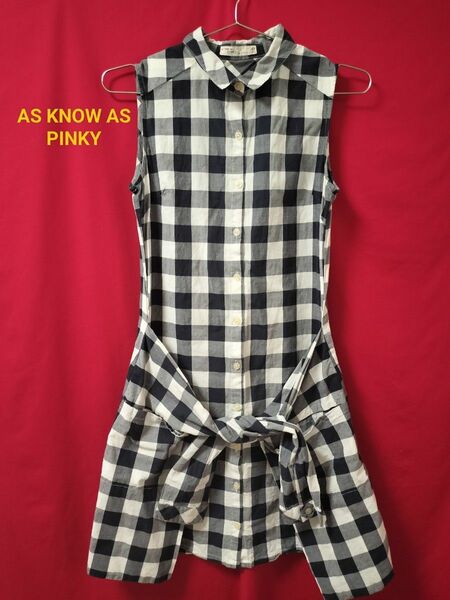 AS KNOW AS PINKY　 シャツワンピース