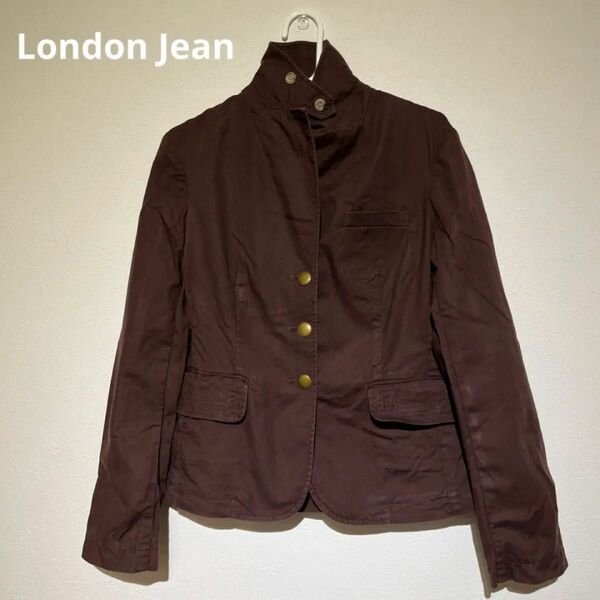 London Jean ブラウンジャケット　 テーラードジャケット デニムジャケット　レディース　サイズ4